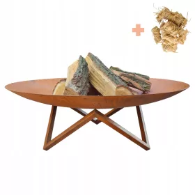  Cortenrahmen Gartenfeuerstelle 120 cm + GRATIS