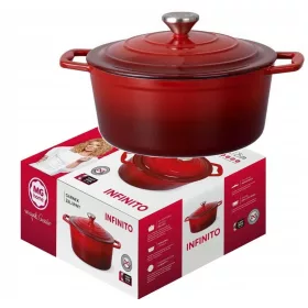   Robuster emaillierter Gusseisentopf 4,8 L von MG Home für Induktion und Ofen