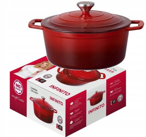 Robuster emaillierter Gusseisentopf 4,8 L von MG Home für Induktion und Ofen
