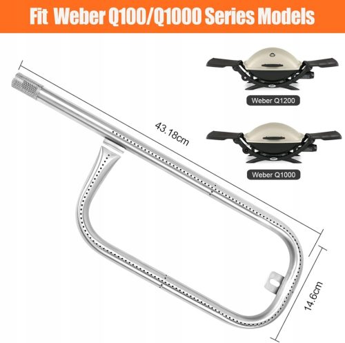 Weber Grillbrenner Weber Q100 Serie Q120, Q1000, Q1200 Brennerrohr