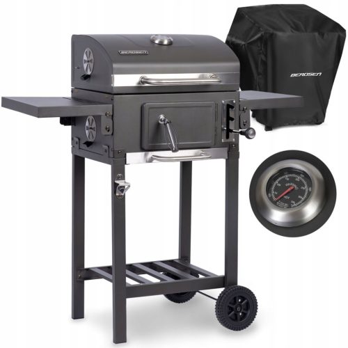  Berdsen BD-892 Holzkohlegrill mit Abdeckung, Schwarz