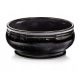 Elegante Keramikschale für Grabgestaltung, 28 cm, Schwarz Marmoroptik
