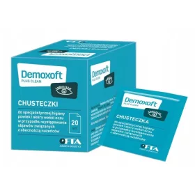 Demoxoft Plus Clean chusteczki do powiek 20 sztuk