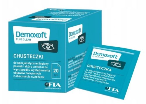 Demoxoft Plus Clean chusteczki do powiek 20 sztuk