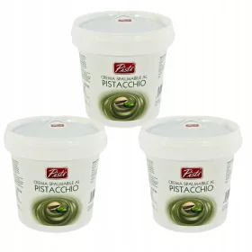   PISTI CREMA DI PISTACCHIO Italienischer Pistaziencreme aus Sizilien 1kg x3
