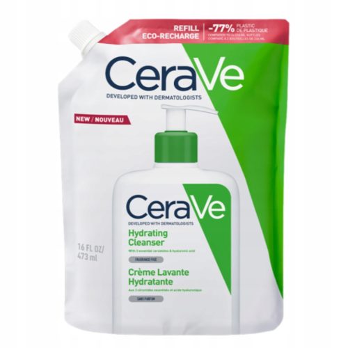 CeraVe Feuchtigkeitsspendende Reinigungsemulsion für normale bis trockene Haut 473ml NACHFÜLLPACKUNG