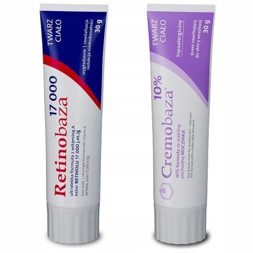 Retinobaza 17000 & Cremobaza 10% - Pflegeset für empfindliche Haut mit Vitamin A