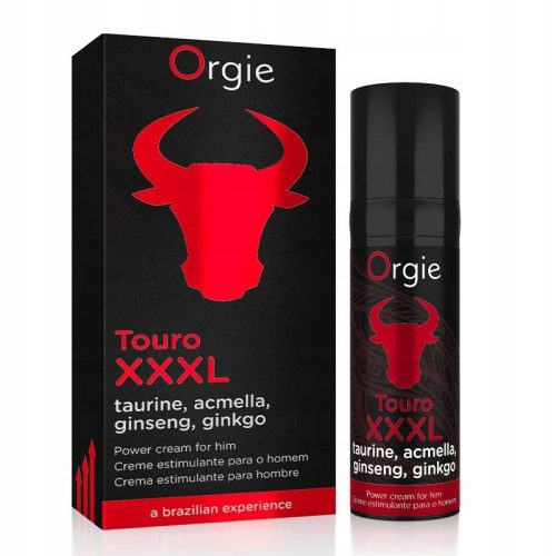 ORGIE TOURO XXXL - Krem für starke Erektion und Penisvergrößerung, 15 ml