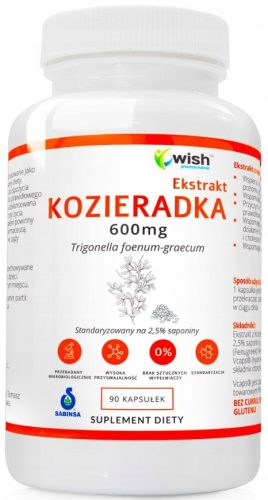WISH PHARMACEUTICAL® Bockshornklee-Extrakt 600mg - 90 Vegane Kapseln