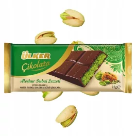   Schokoladentafel Ulker aus Dubai mit Pistazien und Kadayif-Teig, 93g x 3