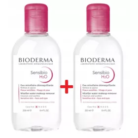   Bioderma Sensibio H2O Mizellenwasser zur Gesichtsreinigung und Make-Up-Entfernung 2x250ml
