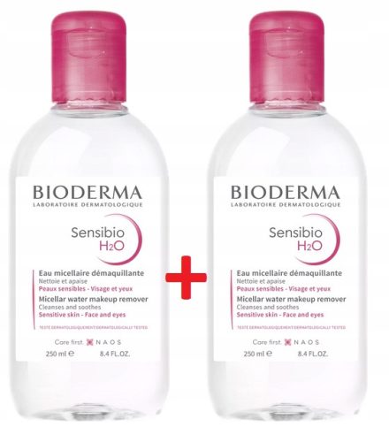 Bioderma Sensibio H2O Mizellenwasser zur Gesichtsreinigung und Make-Up-Entfernung 2x250ml