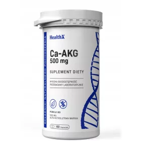   HealthX Ca-AKG Alpha-Ketoglutarat Calcium 99% – 60 Kapseln à 500 mg