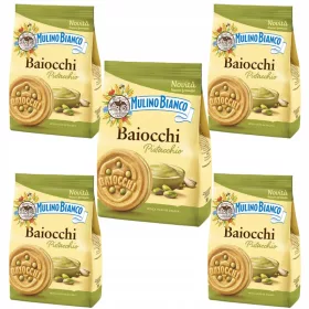   MULINO BIANCO BAIOCCHI – Italienische Pistazienkekse, 240 g X5 Pack