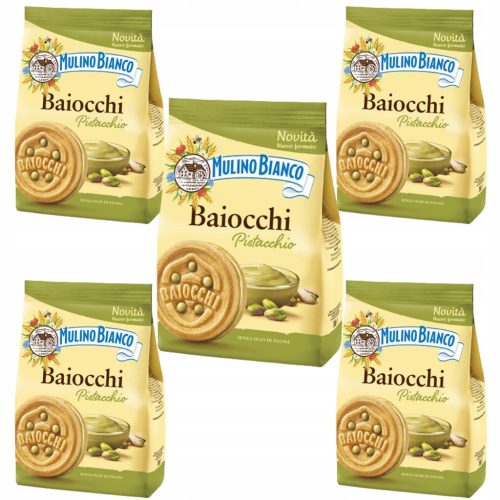 MULINO BIANCO BAIOCCHI – Italienische Pistazienkekse, 240 g X5 Pack