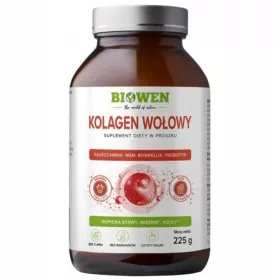   Biowen Premium Rinderkollagen mit Glukosamin und Boswellia - 225g für gesunde Gelenke und Haut