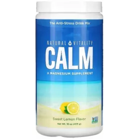   Natural Vitality Calm Pulver Zitronengeschmack 453g - Magnesiumsupplement
