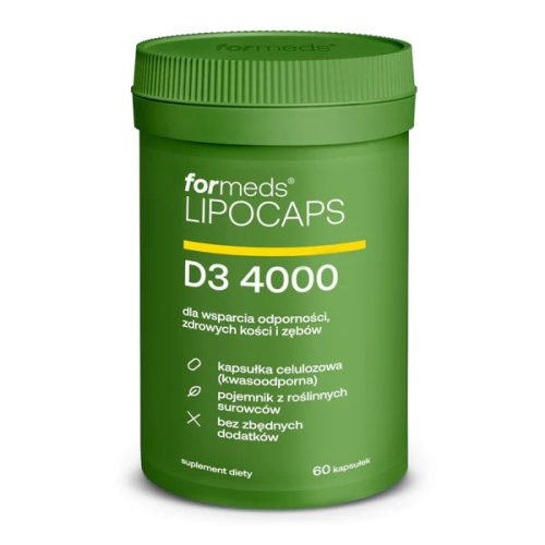 ForMeds LIPOCAPS D3 4000 – Liposomales Vitamin D3 zur Immununterstützung, 60 Kapseln