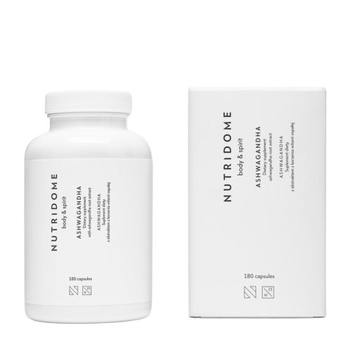 Ashwagandha Nutridome - Natürlicher Stressabbau und Stärkung der körperlichen Fitness, 180 Kapseln