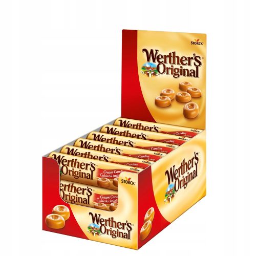 WERTHER'S ORIGINAL Sahnekaramellen 50G x 24 Stück - Leckere Hartkaramellen