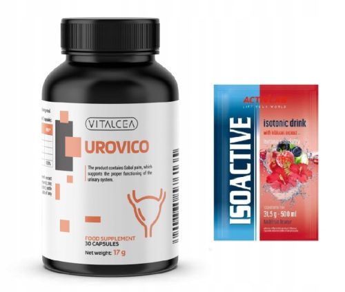 Urovico 30 Kapseln - Unterstützung für das Harnsystem + GRATIS Isogetränk