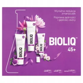  Bioliq 45+ Pflegeset für festere und glattere Haut - Tages- & Nachtcreme, Augen- & Lippencreme
