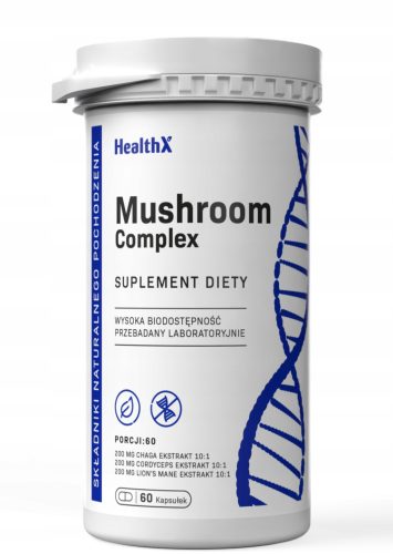 HealthX Mushroom Complex – Vitalität und Immununterstützung in einer Kapsel