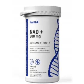   HealthX NAD+ Kapseln – Unterstützung für Energie & Zellalterung, 300mg, 60 Stück