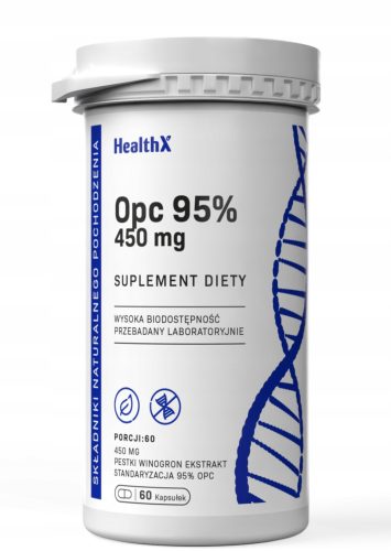 HealthX OPC 95% Kapseln - Antioxidantien aus Traubenkernextrakt für Herz & Kreislauf