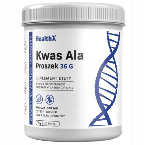 HealthX Alpha-Liponsäure 600 mg – Antioxidans für natürliche Abwehr, 36 g