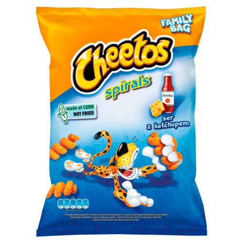 Cheetos Spirals 7er Pack, 130g pro Beutel – Knuspriges Käse-Maissnack von Frito-Lay