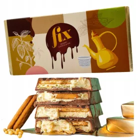   Exklusive Dubai Schokolade von FIX Dessert Chocolatier - Karak-Kardamom Geschmack