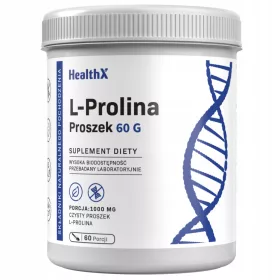   HealthX L-Prolin 60 g – Unterstützt Haut- und Gelenkregeneration