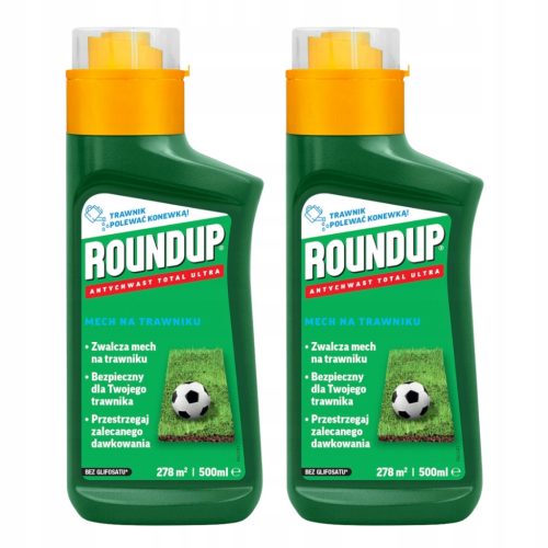 Roundup AntyMech Konzentrat für Moosbekämpfung auf Rasenflächen, 2x500 ml, ohne Glyphosat