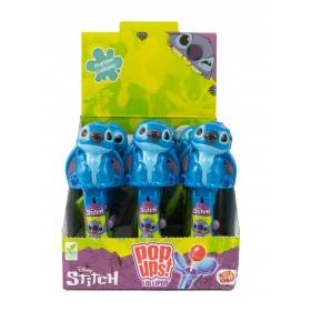   Disney Stitch Pop-Up Lollipops - Ideales Geschenk mit wiederverwendbaren Dispensern