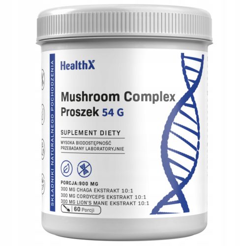 HealthX Mushroom Complex 54 g - Natürlicher Immun- und Energiebooster