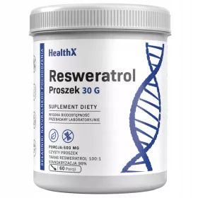   HealthX Resveratrol 99% - 500mg Pulver für Herzgesundheit und Anti-Aging, 30g