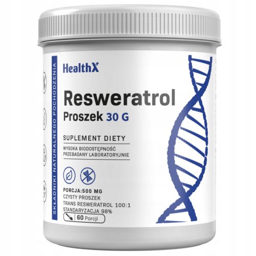 HealthX Resveratrol 99% - 500mg Pulver für Herzgesundheit und Anti-Aging, 30g