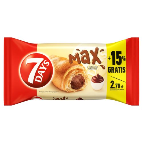10X 7 Days Max Croissant mit Kakaofüllung, 110g
