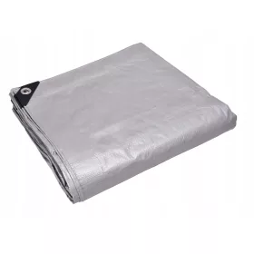   Robuste Silberne Abdeckplane 120g/m² - Vielseitiger UV- und Witterungsschutz