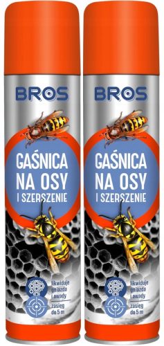 Wespen- und Hornissenspray BROS 600ml, Doppelpack - Mächtige Nestentfernung aus sicherer Entfernung