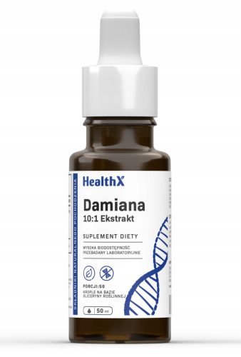 HealthX Damiana Extrakt 10:1 Tropfen 50 ml - Natürliches Energie- und Vitalitätsunterstützung