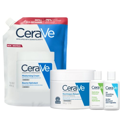 CeraVe Pflegeset für trockene bis sehr trockene Haut: Balsam & Waschemulsion