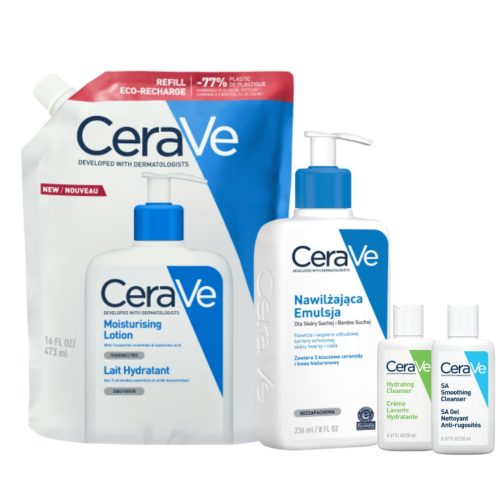 CeraVe Emulsja nawilżająca, skóra sucha i bardzo sucha 236ml + refill 473ml