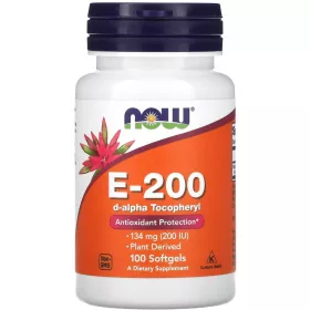   NOW Foods Vitamin E-200 Natural für Haut und Gesundheit, 100 Kapseln