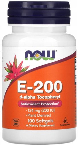 NOW Foods Vitamin E-200 Natural für Haut und Gesundheit, 100 Kapseln