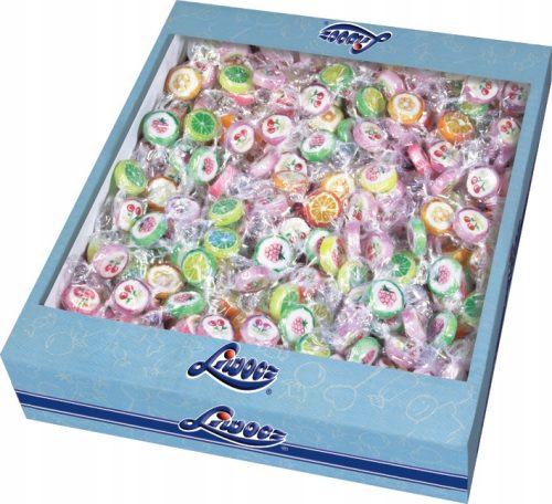 Bunte Muster-Lollipops von Liwocz, 1,5 kg Packung