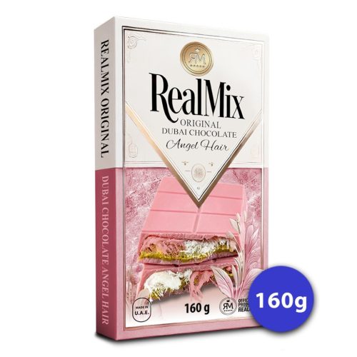RealMix® Dubai Chocolate Angel Hair – Weiße Schokolade mit Pistaziencreme und Engelsfäden