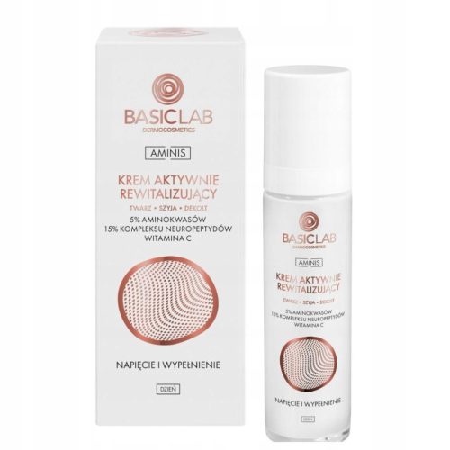 BasicLab Tagescreme Revitalisierend für Gesicht, Hals & Dekolleté, 5% Aminosäuren, 50 ml