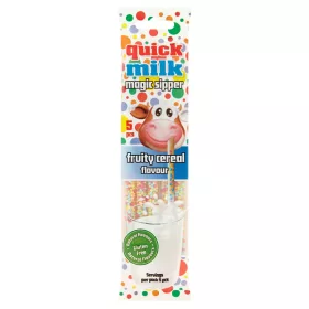   Quick Milk Magic Sipper - Fruchtiges Müsli-Geschmack Strohhalme 24g (20 Stück)